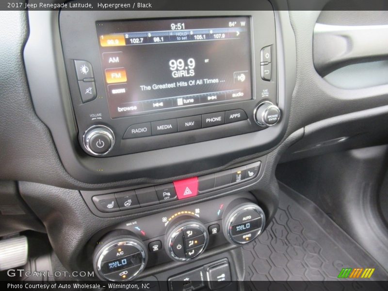 Hypergreen / Black 2017 Jeep Renegade Latitude