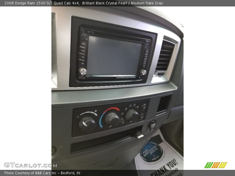 Brilliant Black Crystal Pearl / Medium Slate Gray 2008 Dodge Ram 1500 SLT Quad Cab 4x4