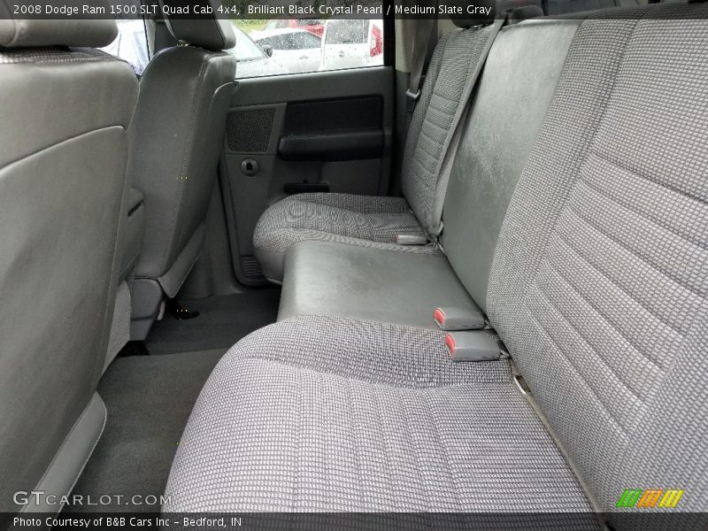 Brilliant Black Crystal Pearl / Medium Slate Gray 2008 Dodge Ram 1500 SLT Quad Cab 4x4