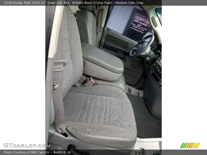Brilliant Black Crystal Pearl / Medium Slate Gray 2008 Dodge Ram 1500 SLT Quad Cab 4x4