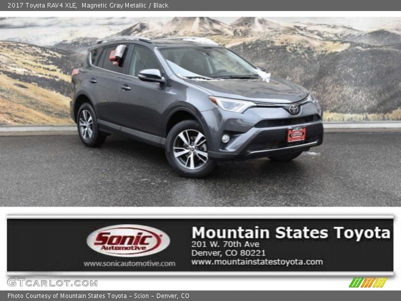 Magnetic Gray Metallic / Black 2017 Toyota RAV4 XLE