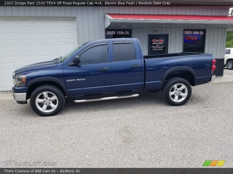 Electric Blue Pearl / Medium Slate Gray 2007 Dodge Ram 1500 TRX4 Off Road Regular Cab 4x4