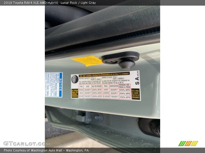 Lunar Rock / Light Gray 2019 Toyota RAV4 XLE AWD Hybrid