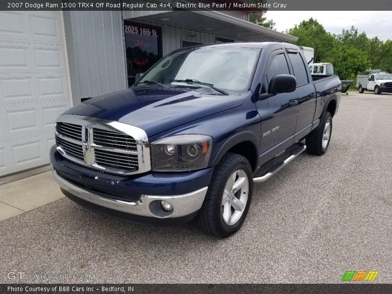 Electric Blue Pearl / Medium Slate Gray 2007 Dodge Ram 1500 TRX4 Off Road Regular Cab 4x4