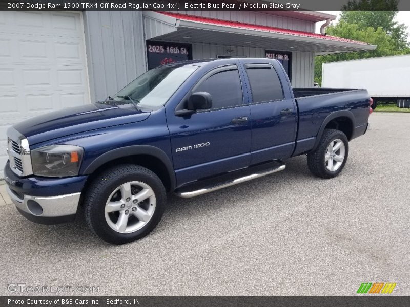 Electric Blue Pearl / Medium Slate Gray 2007 Dodge Ram 1500 TRX4 Off Road Regular Cab 4x4