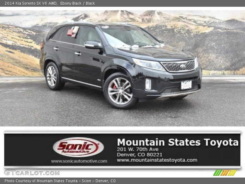 Ebony Black / Black 2014 Kia Sorento SX V6 AWD