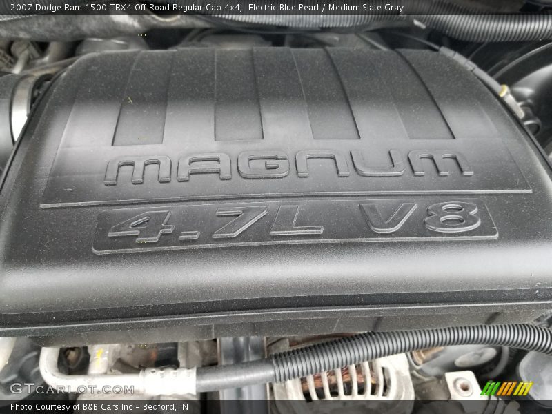 Electric Blue Pearl / Medium Slate Gray 2007 Dodge Ram 1500 TRX4 Off Road Regular Cab 4x4