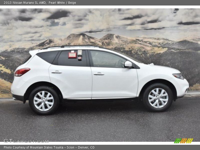 Pearl White / Beige 2013 Nissan Murano SL AWD