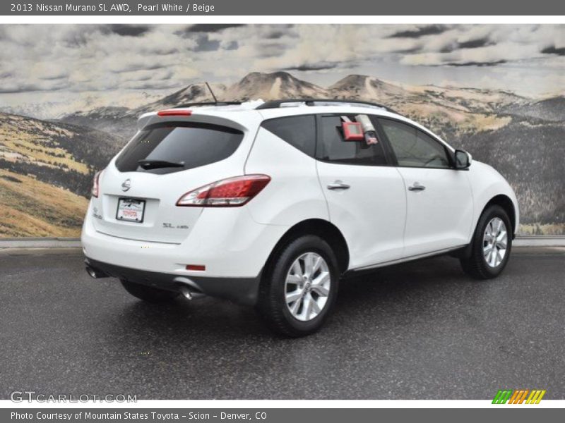 Pearl White / Beige 2013 Nissan Murano SL AWD