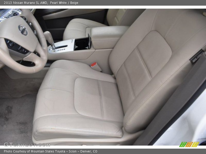 Pearl White / Beige 2013 Nissan Murano SL AWD