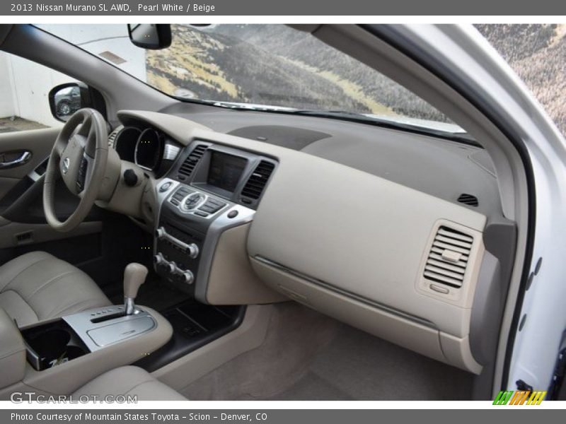 Pearl White / Beige 2013 Nissan Murano SL AWD