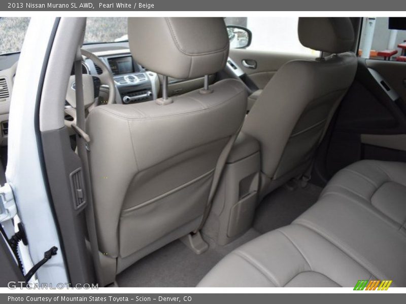 Pearl White / Beige 2013 Nissan Murano SL AWD