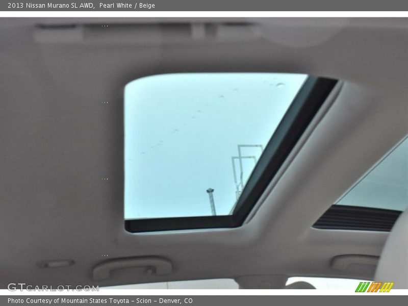 Pearl White / Beige 2013 Nissan Murano SL AWD