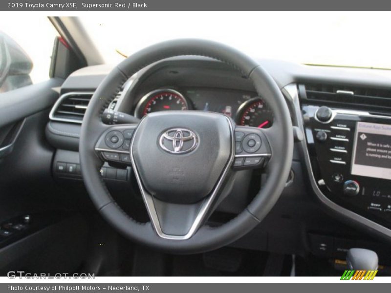 Supersonic Red / Black 2019 Toyota Camry XSE