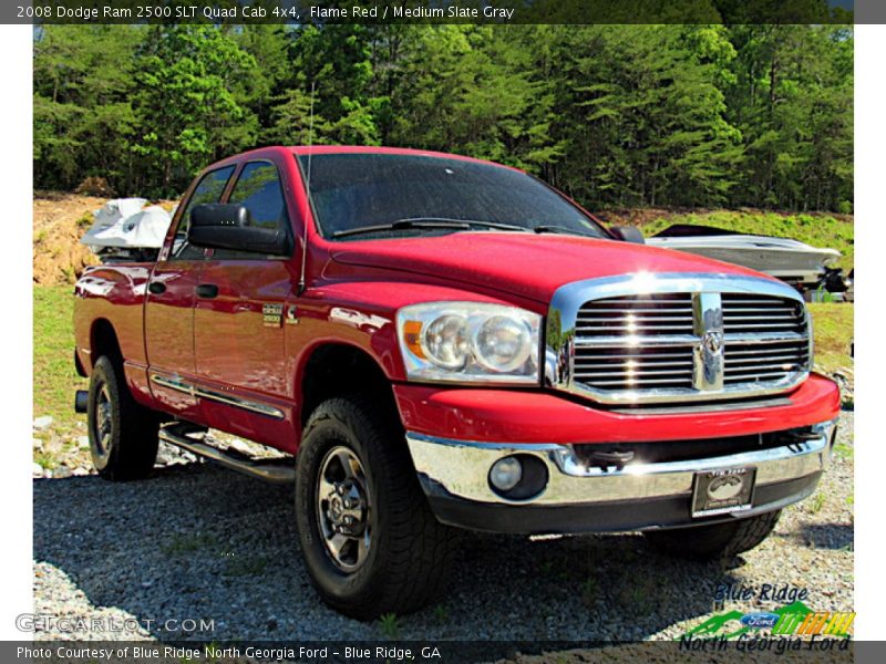 Flame Red / Medium Slate Gray 2008 Dodge Ram 2500 SLT Quad Cab 4x4