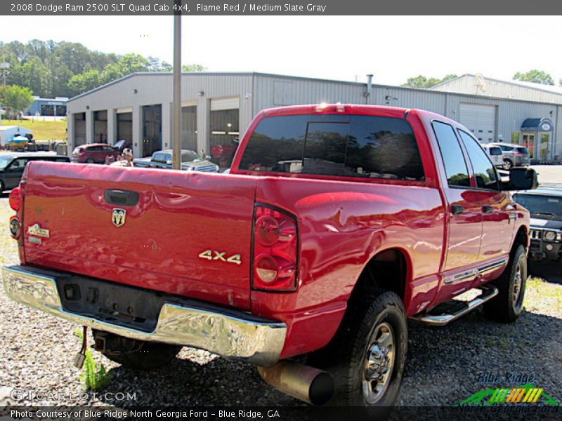 Flame Red / Medium Slate Gray 2008 Dodge Ram 2500 SLT Quad Cab 4x4