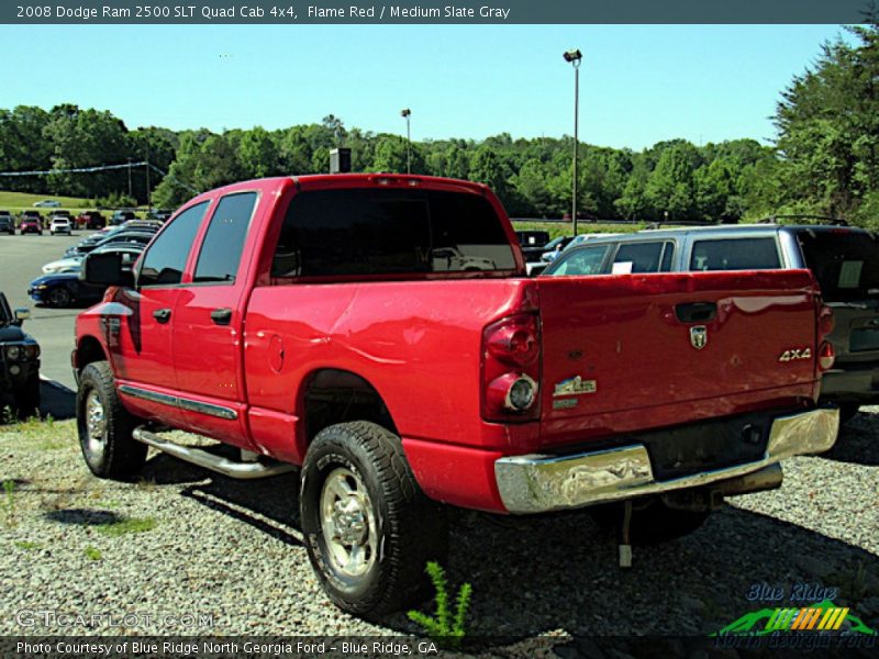 Flame Red / Medium Slate Gray 2008 Dodge Ram 2500 SLT Quad Cab 4x4