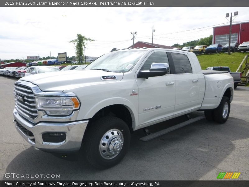 Front 3/4 View of 2019 3500 Laramie Longhorn Mega Cab 4x4
