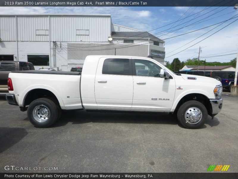  2019 3500 Laramie Longhorn Mega Cab 4x4 Pearl White