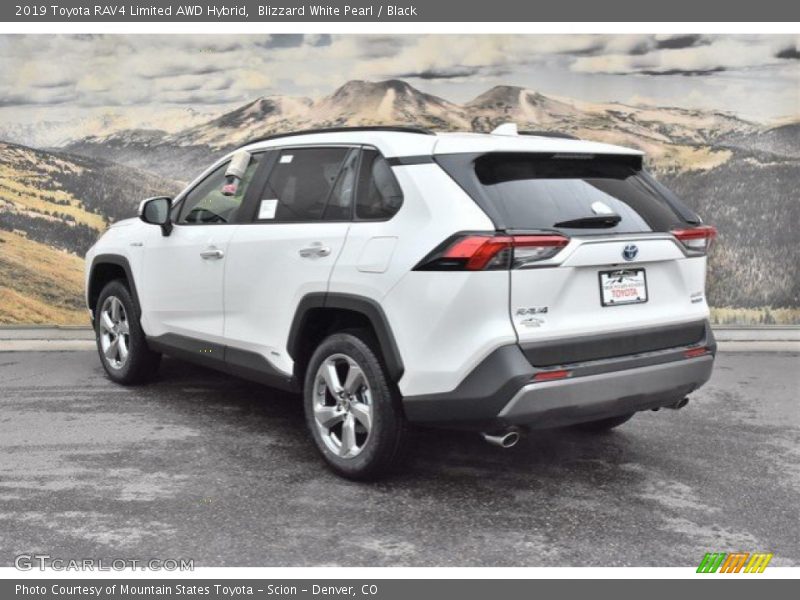 Blizzard White Pearl / Black 2019 Toyota RAV4 Limited AWD Hybrid