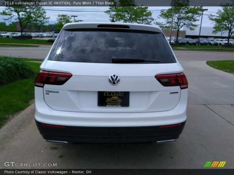 Pure White / Titan Black 2019 Volkswagen Tiguan SE 4MOTION