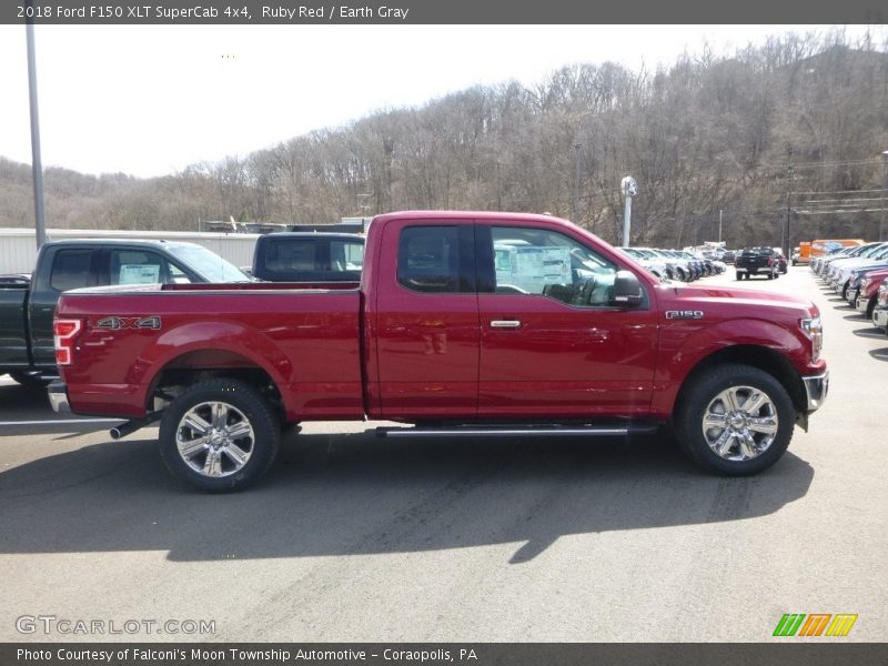 Ruby Red / Earth Gray 2018 Ford F150 XLT SuperCab 4x4