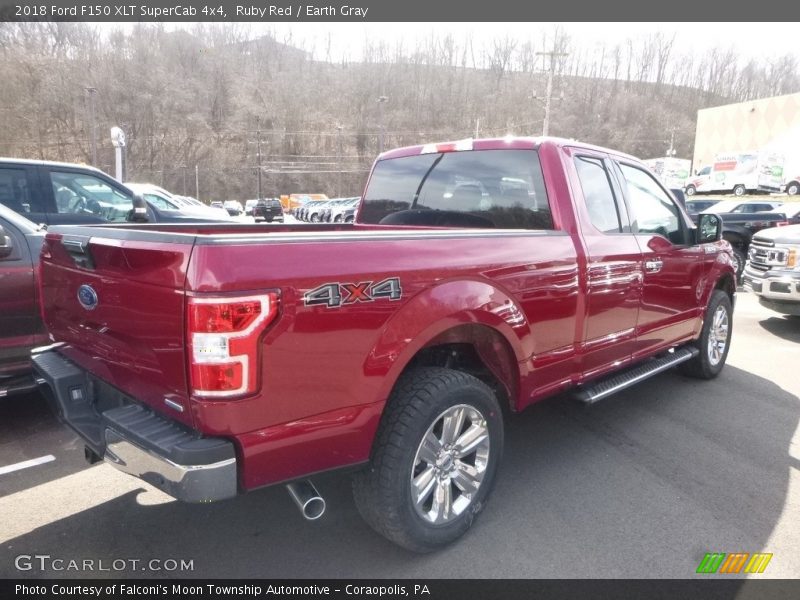 Ruby Red / Earth Gray 2018 Ford F150 XLT SuperCab 4x4