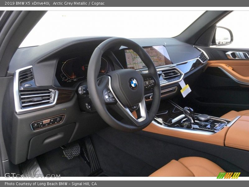 Arctic Grey Metallic / Cognac 2019 BMW X5 xDrive40i
