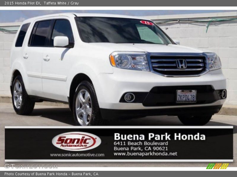 Taffeta White / Gray 2015 Honda Pilot EX
