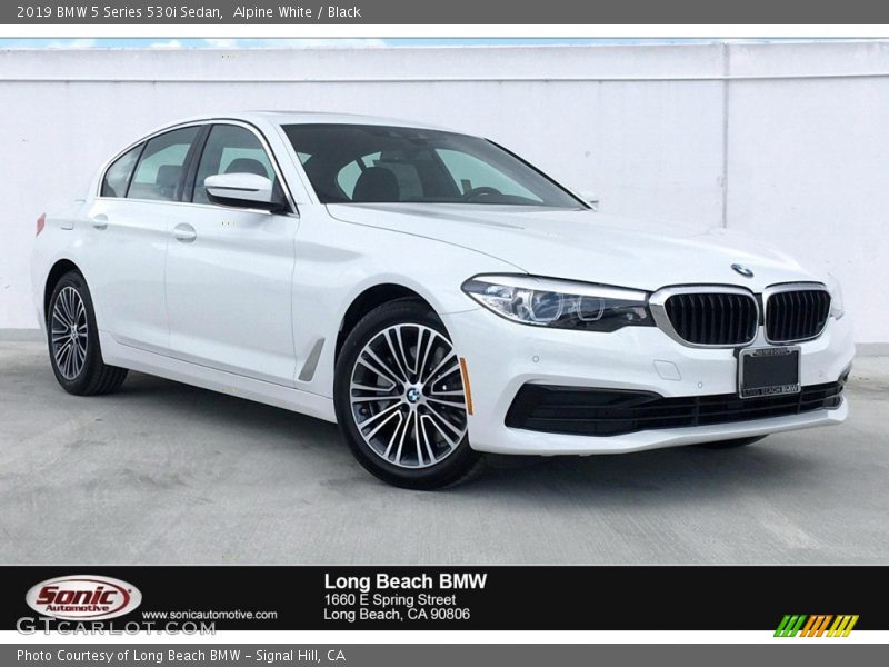 Alpine White / Black 2019 BMW 5 Series 530i Sedan