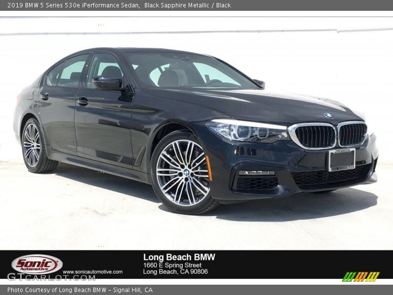 Black Sapphire Metallic / Black 2019 BMW 5 Series 530e iPerformance Sedan