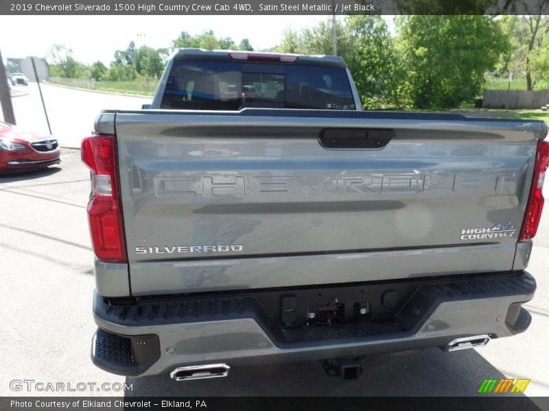 Satin Steel Metallic / Jet Black 2019 Chevrolet Silverado 1500 High Country Crew Cab 4WD