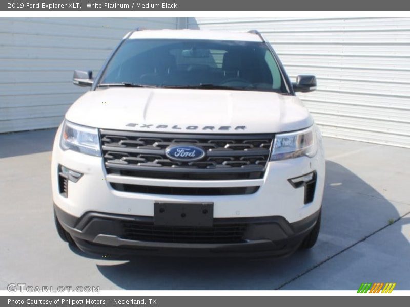 White Platinum / Medium Black 2019 Ford Explorer XLT