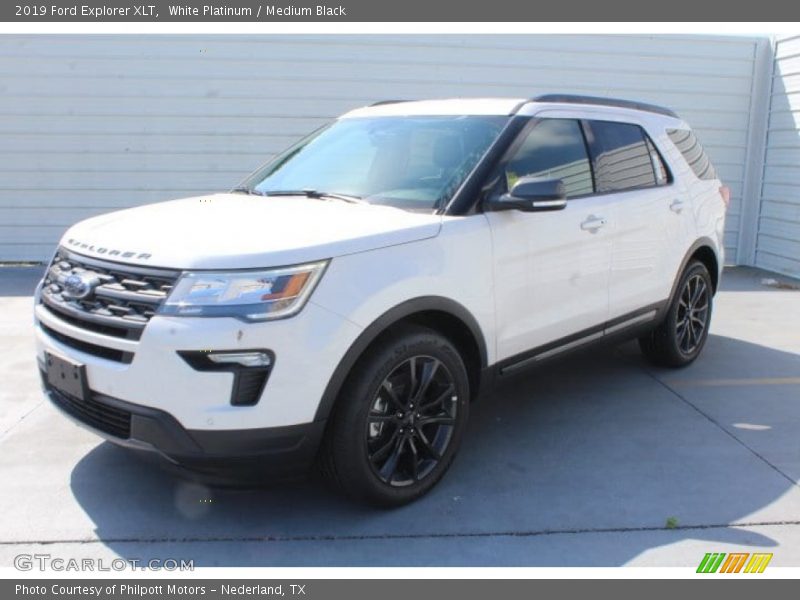 White Platinum / Medium Black 2019 Ford Explorer XLT