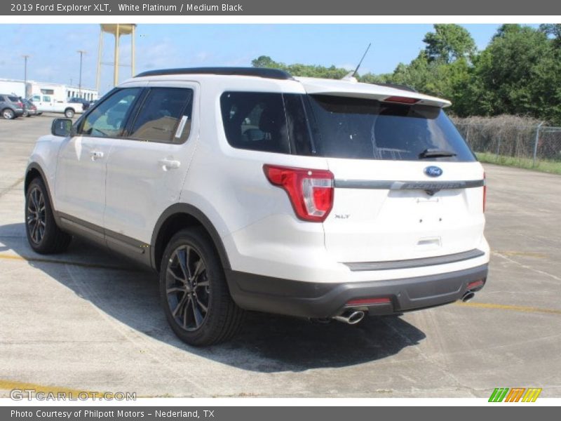 White Platinum / Medium Black 2019 Ford Explorer XLT