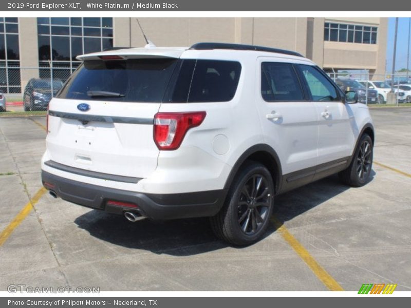 White Platinum / Medium Black 2019 Ford Explorer XLT