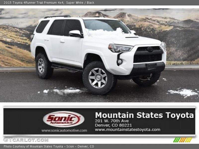 Super White / Black 2015 Toyota 4Runner Trail Premium 4x4