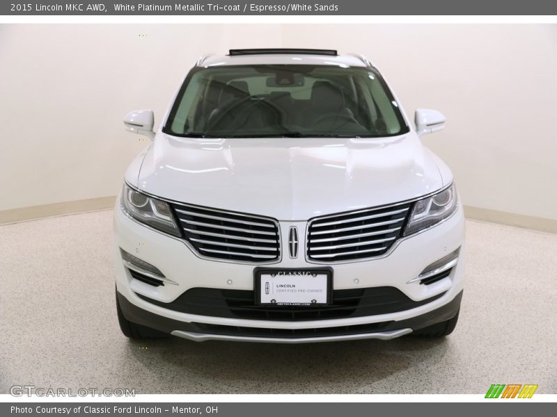 White Platinum Metallic Tri-coat / Espresso/White Sands 2015 Lincoln MKC AWD