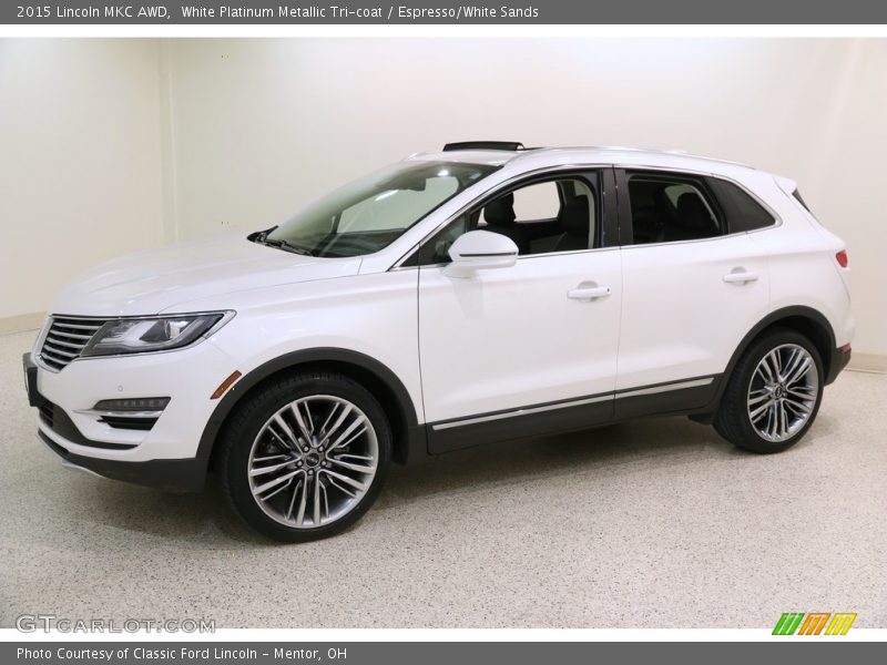 White Platinum Metallic Tri-coat / Espresso/White Sands 2015 Lincoln MKC AWD