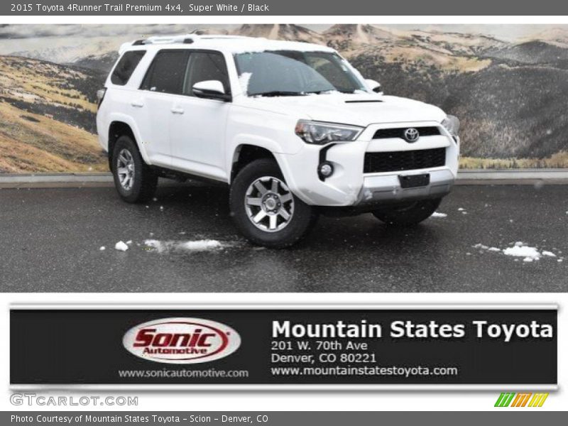 Super White / Black 2015 Toyota 4Runner Trail Premium 4x4