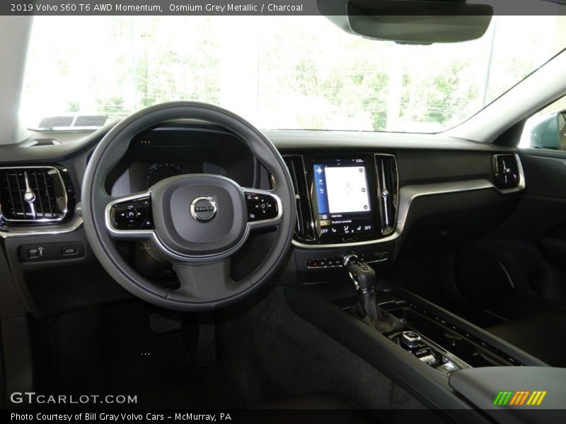 Osmium Grey Metallic / Charcoal 2019 Volvo S60 T6 AWD Momentum