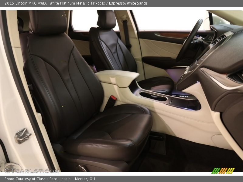 White Platinum Metallic Tri-coat / Espresso/White Sands 2015 Lincoln MKC AWD