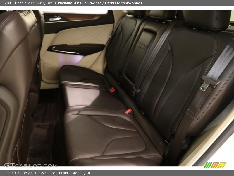 White Platinum Metallic Tri-coat / Espresso/White Sands 2015 Lincoln MKC AWD