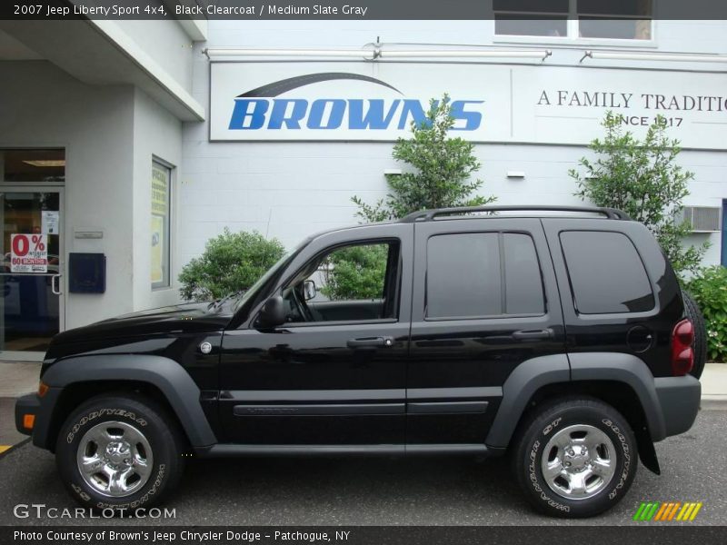 Black Clearcoat / Medium Slate Gray 2007 Jeep Liberty Sport 4x4