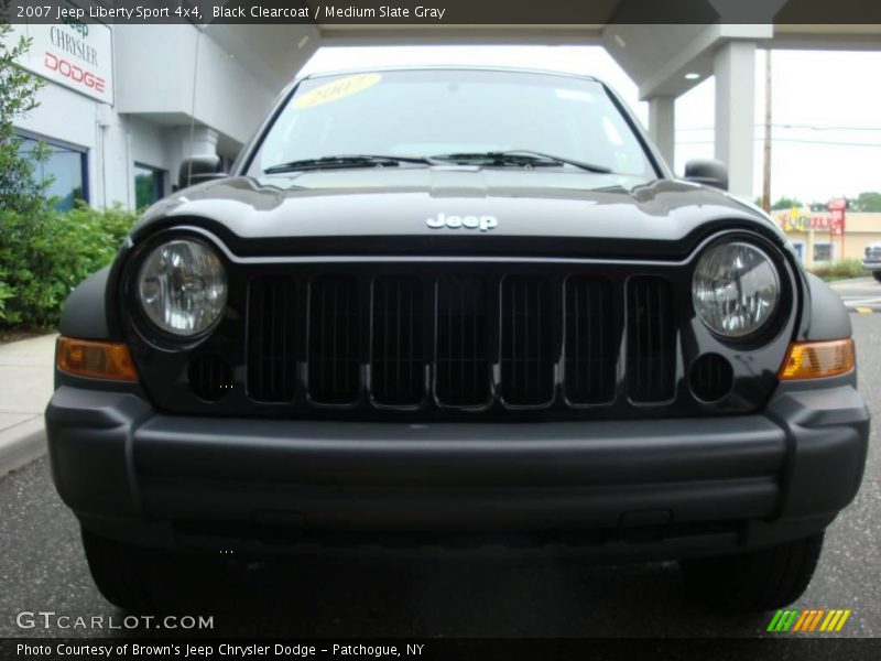Black Clearcoat / Medium Slate Gray 2007 Jeep Liberty Sport 4x4