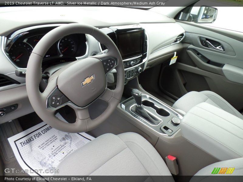 Silver Ice Metallic / Dark Atmosphere/Medium Ash Gray 2019 Chevrolet Traverse LT AWD
