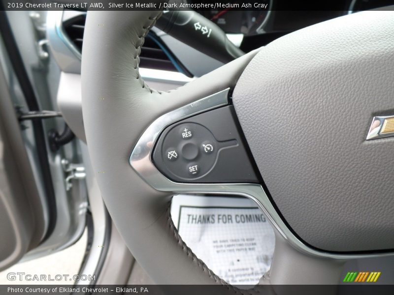 Silver Ice Metallic / Dark Atmosphere/Medium Ash Gray 2019 Chevrolet Traverse LT AWD