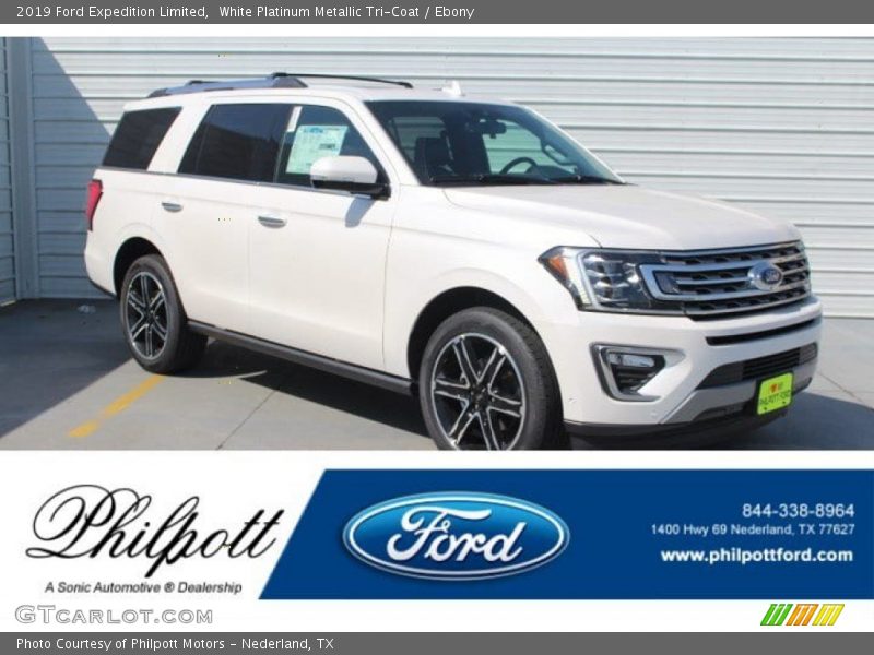 White Platinum Metallic Tri-Coat / Ebony 2019 Ford Expedition Limited