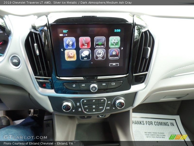 Silver Ice Metallic / Dark Atmosphere/Medium Ash Gray 2019 Chevrolet Traverse LT AWD