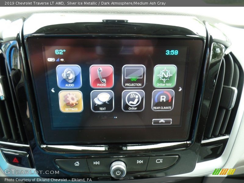 Silver Ice Metallic / Dark Atmosphere/Medium Ash Gray 2019 Chevrolet Traverse LT AWD